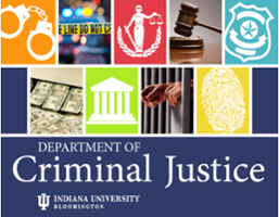 Department of Criminal Justice logo containing a collage of criminal justice related images. 